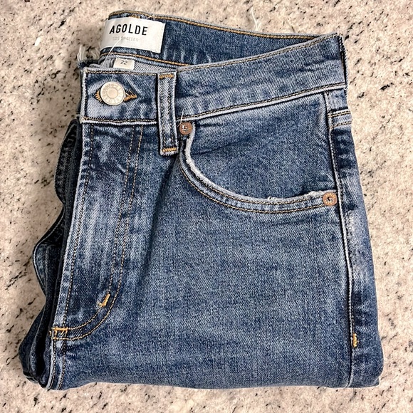 AGOLDE - Kye Mid Rise Straight Crop Jeans Size 22 - Picture 1 of 13